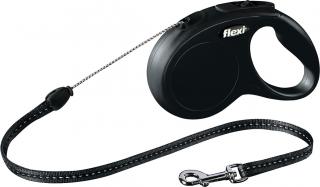 Lesa Flexi Classic, Snur, S: 5 m 12 kg, Negru, 11781