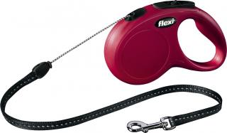 Lesa Flexi Classic, Snur, S: 5 m 12 kg, Rosu, 11783