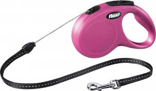 Lesa Flexi Classic, Snur, S: 5 m 12 kg, Roz, 11786