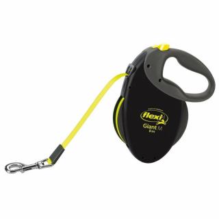 Lesa Flexi Giant, Banda, S-M: 8 m 25 kg, Negru  Galben Neon, 20927
