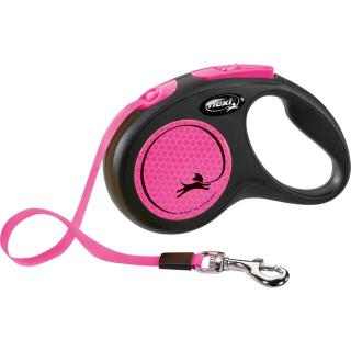 Lesa Flexi Neon, Banda, S: 5 m 15 kg, Roz Neon, 209316
