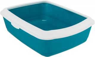 Litiera Classic, Cu Rama, 37 x 15 x 48 cm, Albastru Petrol Alb, 40180