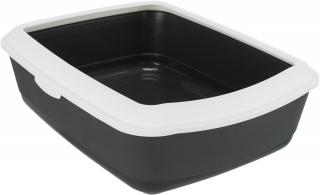 Litiera Classic, Cu Rama, 37 x 15 x 48 cm, Gri Alb, 40184