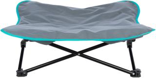 Pat Camping pentru Caini sub 35 kg, 88 x 32 x 88 cm, Gri, 28216