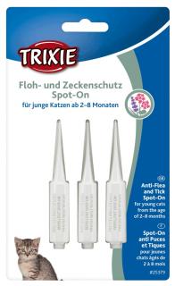 Picaturi Antiparazitare Naturale Pentru Pisici, Spot-On, de la 2-8 luni, 3 x 0.6 ml, 25379