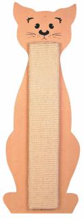 Placa De Zgariat Cu Sisal, Forma Pisica, 21 x 56 cm, Natural Bej, 43161t