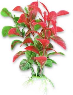 Planta Artificiala Pentru Acvariu, 10 cm, Verde Rosu, 1B03