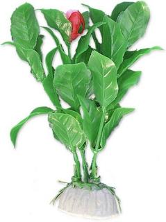 Planta Artificiala Pentru Acvariu, Blister, 10 cm, Verde Rosu, 1B17