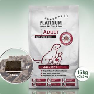 Platinum Adult Lamb  Rice 15 kg