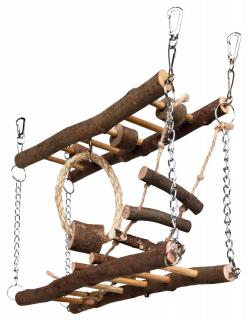 Pod Supendat Pentru Rozatoare, Cu Lant, Lemn, 27x17x7 cm, 61650t