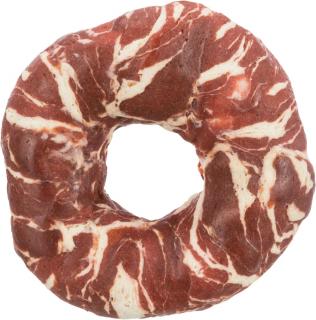 Recompensa Pentru Caini, Denta Fun, Inel Marmorat Cu Vita Peste, 10 cm 110 g (10buc Set)-Pret Bucata, 312281