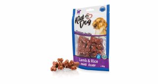 Recompense Pentru Caini, Mini Oase Cu Miel Si Orez, 80 g, A04720