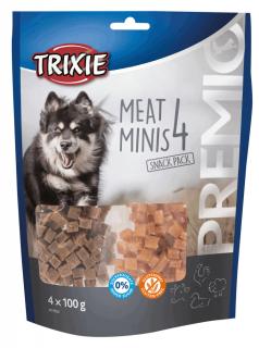 Recompense Pentru Caini, Premio Minis, Cuburi 4 Carni, Cu Pui Rata Vita Miel, 4 x 100 g, 31852