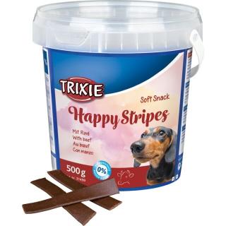 Recompense Pentru Caini, Soft Snack Happy Stripes Cu Vita, 500 g, 31499