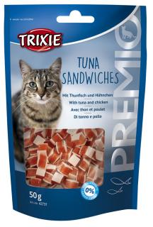 Recompense Pentru Pisici, Premio, Sandwichuri Cu Ton Si Pui, 50 g, 42731