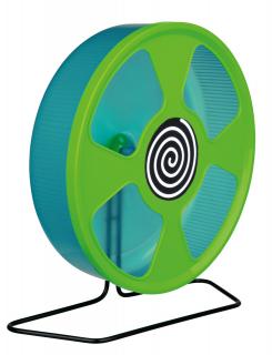Roata De Alergare Pentru Rozatoare, Cu Suport, Plastic, 28 cm, Diverse Culori, 61011t