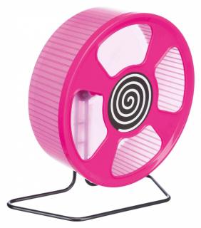Roata De Alergare Pentru Rozatoare, Cu Suport, Plastic, 33 cm, Diverse Culori, 61012t