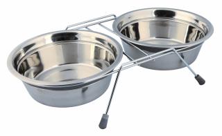 Set 2 Castroane Inox Cu Suport Metalic, 2x1.5 l 21 cm 44x10x23 cm, 25233