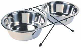 Set 2 Castroane Inox Cu Suport Metalic, 2x1.8 l  21 cm 44x9x23 cm, 24833