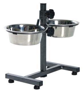 Stativ Reglabil Cu 2 Castroane Inox, 2x0.75 l 15 cm, 24920