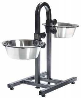 Stativ Reglabil Cu 2 Castroane Inox, 2x2.8 l  24 cm, 2497