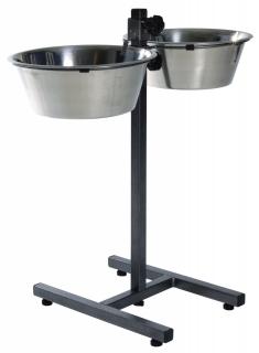 Stativ Reglabil Cu 2 Castroane Inox, 2x4.5 l 28 cm, 24923