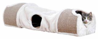 Tunel De Zgariat Pentru Pisici, 110x30x38 cm, Gri Deschis Maro, 43004