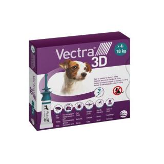 VECTRA 3D Pentru Caini S 4-10KG -Cutie 3 pipete