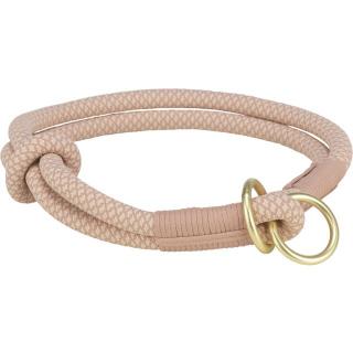 Zgarda Coarda Soft, Semistrangulanta, S-M: 40 cm   10 mm, Roz Roz Pudrat, 1984507