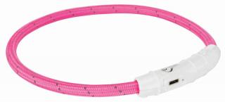 Zgarda cu Led, Incarcare USB, XS-S, 35 cm 7 mm, Roz, 12706