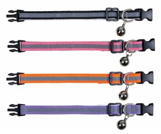 Zgarda Pentru Pisici Junior, Reflectorizanta, Cu Clopotel, Diverse Culori, 41686t