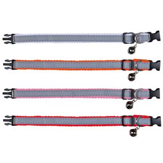 Zgarda Pentru Pisici, Safer Life, Reflectorizanta, Cu Clopotel, Diverse Culori, 4145t