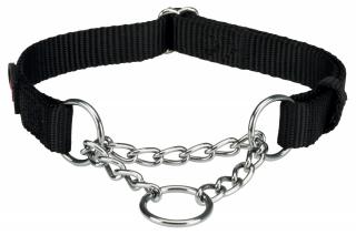 Zgarda Semistrangulanta, Premium, L-XL: 45-70 cm 25 mm, Negru, 202901t
