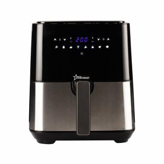 Friteuza digitala cu aer cald XL STARCREST SFR-5050X, 1450 W, 5 Litri, Termostat 80 - 200   C, 8 programe predefinite, Negru