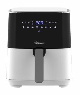 Friteuza digitala cu aer cald XL STARCREST SFR-5252WH, 1450 W, 5 Litri, Termostat 80 - 200   C, 8 programe predefinite, Alb