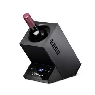 Racitor pentru vin STARCREST SWN-1BT, capacitate 1 sticla, temperatura reglabila 5-15  C, display LED, control touch, otel, Negru