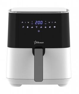 RESIGILAT - Friteuza digitala cu aer cald XL STARCREST SFR-5252WH, 1450 W, 5 Litri, Termostat 80 - 200   C, 8 programe predefinite, Alb