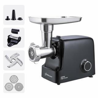 RESIGILAT - Masina de tocat STARCREST SMG-2000BK, 2000 W, Accesoriu rosii si carnati, 3 site de taiere, Cutit inox, Negru