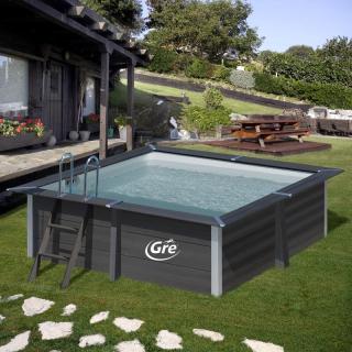 Avantgarde Set piscina compozit GRE patrata 326 x 326 x H 96 cm