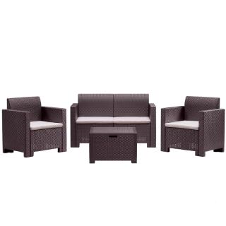 Set mobilier gradina 4 persoane Bica Nebraska 2 maro