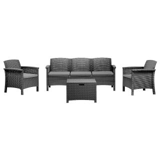 Set mobilier terasa pentru 5 persoane Bica Venezia 3 grafit