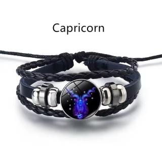 Bratara manifestarii pentru calm si noroc alunga negativitatea cu semne zodiacale este reglabila si unisex, Capricorn