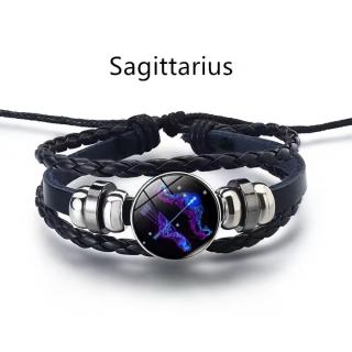 Bratara manifestarii pentru calm si noroc alunga negativitatea cu semne zodiacale este reglabila si unisex, Sagetator