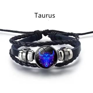 Bratara manifestarii pentru calm si noroc alunga negativitatea cu semne zodiacale este reglabila si unisex, Taur