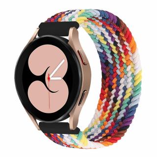 Curea impletita curcubeu smartwatch Samsung Watch 4 20 mm Pride, multicolor