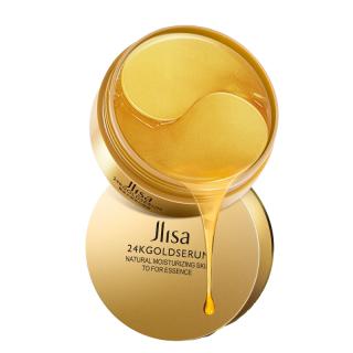 Cutie 60 buc masti ochi cu extract de aur 24k pentru cearcane si riduri, Jlisa, 80 g