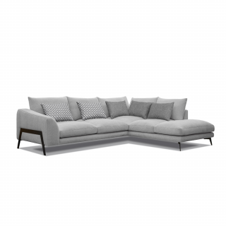 Canapea 3 locuri, gri, 292 x 228 x 96 cm - ASPEN