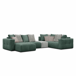 Canapea 4 locuri, verde, 450 261 x 174 x h 83 cm - ARNES
