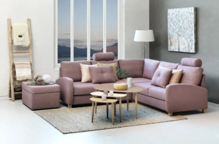 Canapea extensibila, forma L, 5 locuri -  STORY
