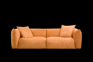Canapea piele nubuk vegana, 282 x 119 x h 68 cm - CASANDRA